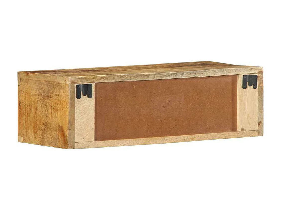Mueble de TV de pared 60x30x19 cm madera maciza de mango en bruto