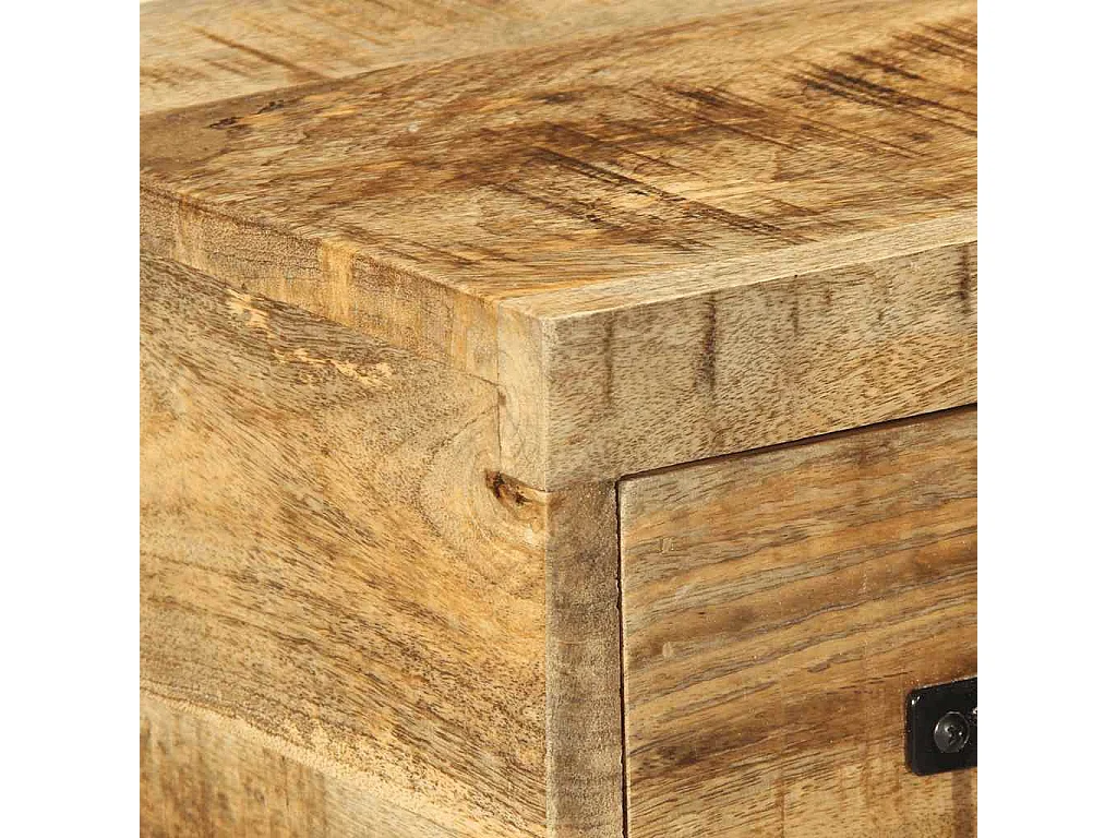 Meuble TV mural 60x30x19 cm bois massif de manguier brut