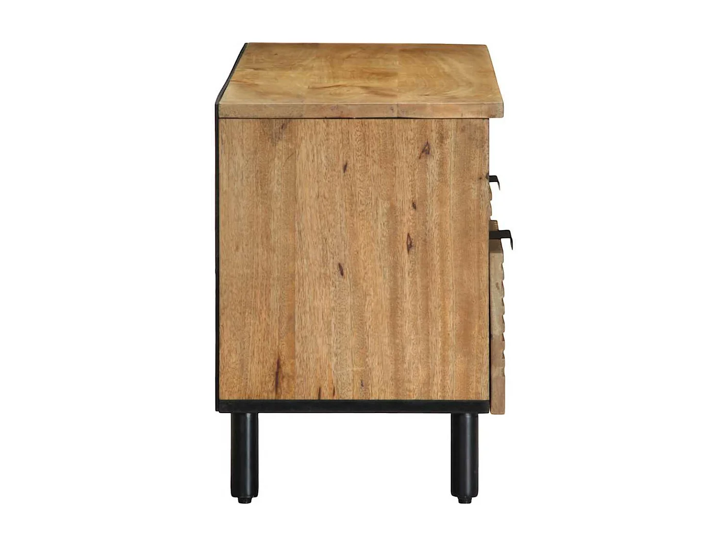 Meuble TV marron 100x33x46 cm bois massif de manguier