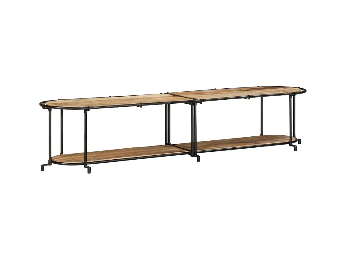 TV-meubel 200x42x40 cm massief ruw mangohout