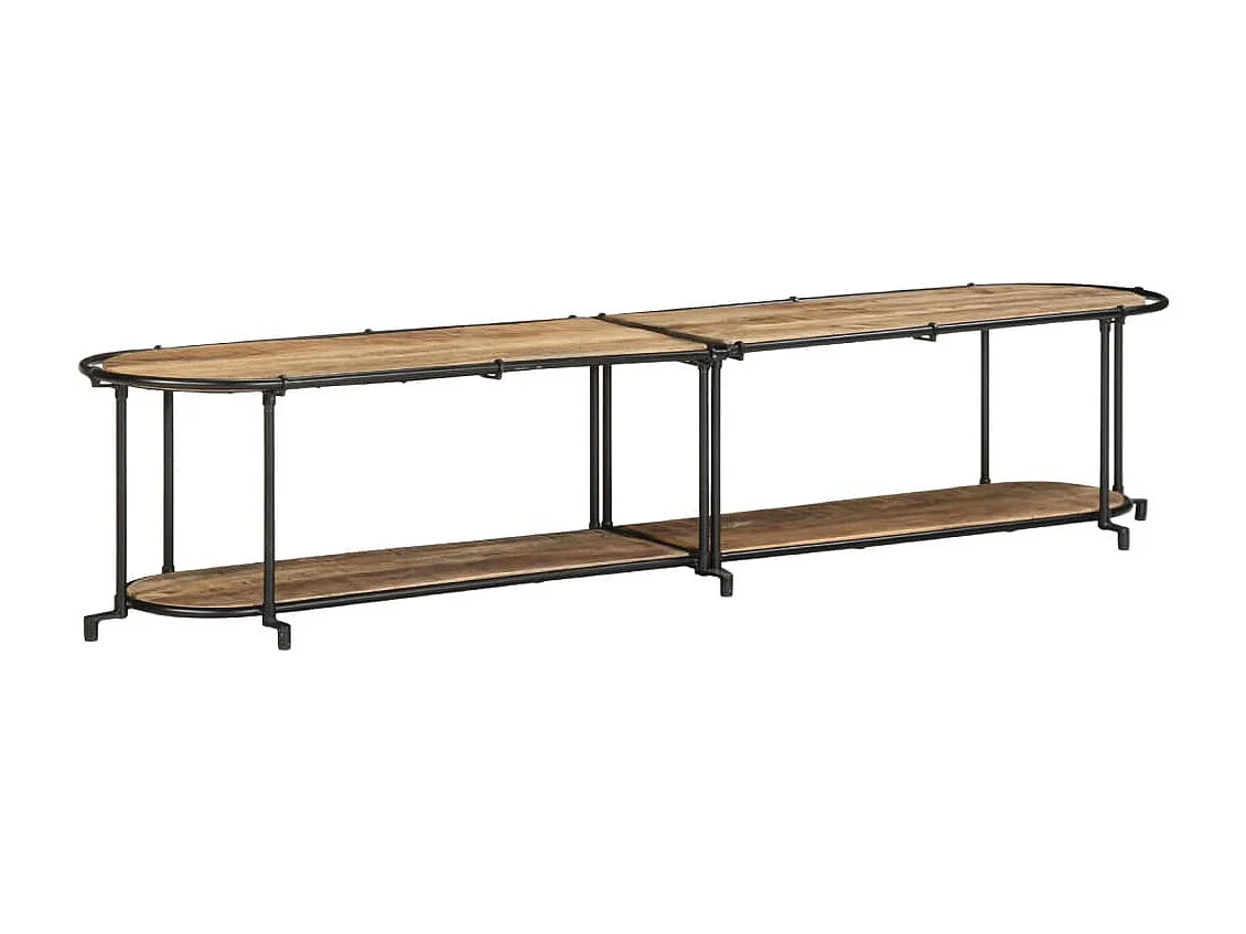 TV-meubel 200x42x40 cm massief ruw mangohout