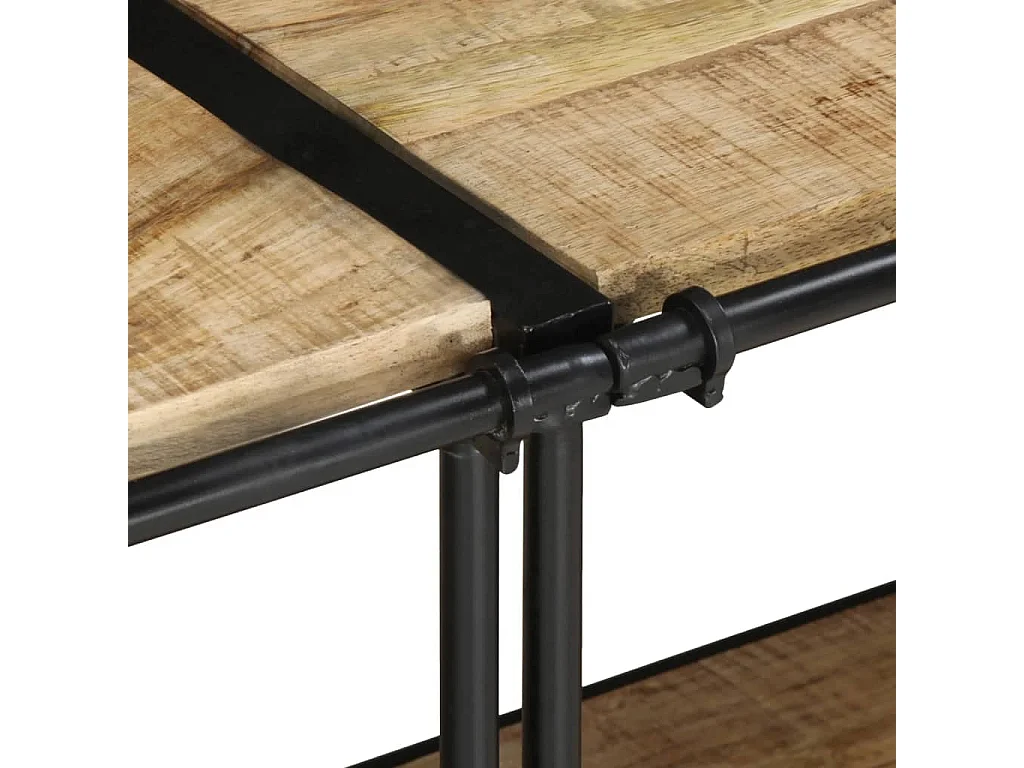 TV-meubel 200x42x40 cm massief ruw mangohout