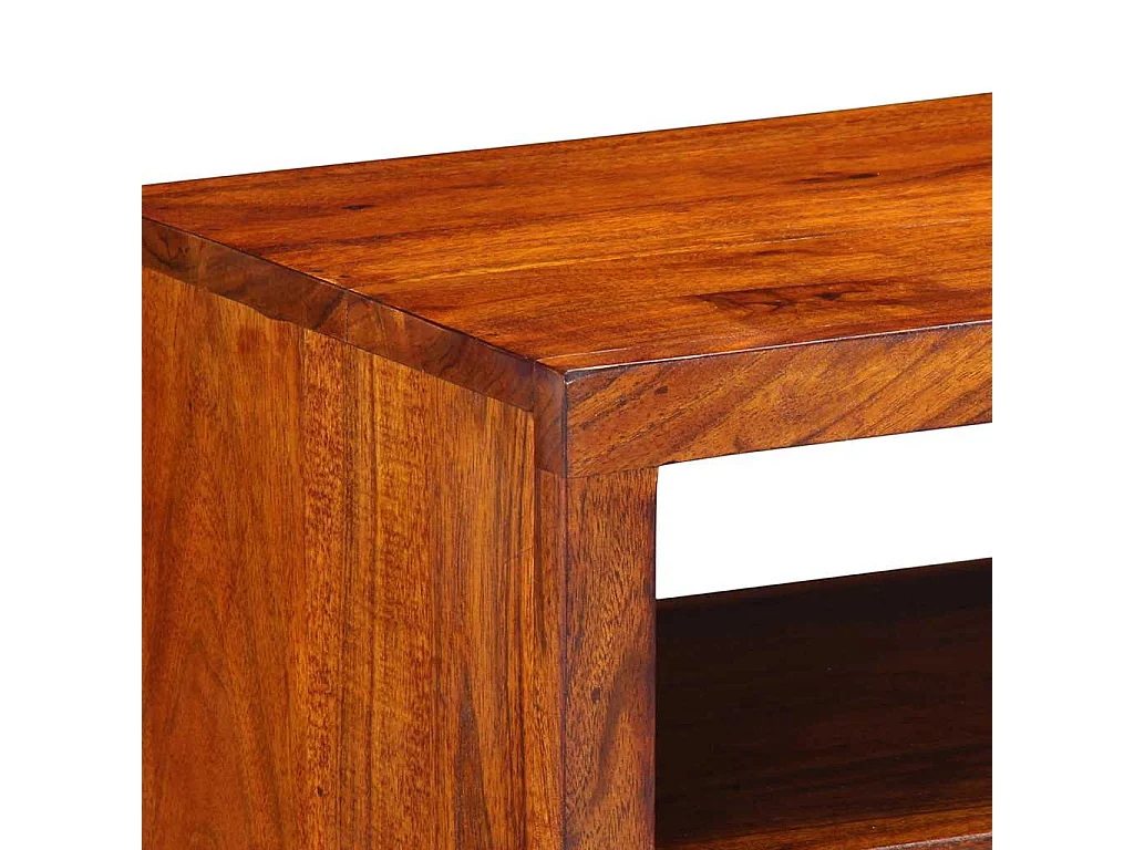 Mehrfarbiger TV-Schrank 110x30x40 aus massivem Akazienholz