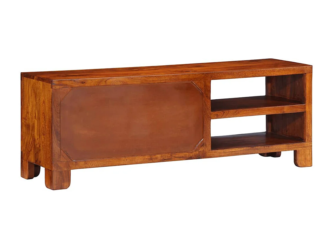 Veelkleurige tv-kast 110x30x40 massief acaciahout