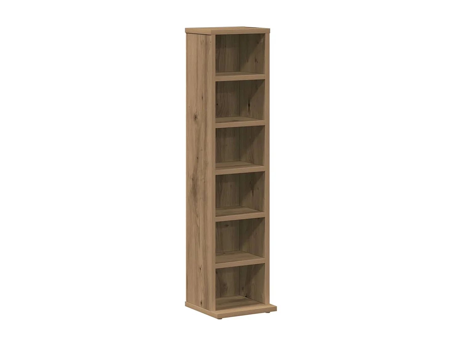 Armoire à CD chêne artisanal 21x20x88 cm bois d'ingénierie
