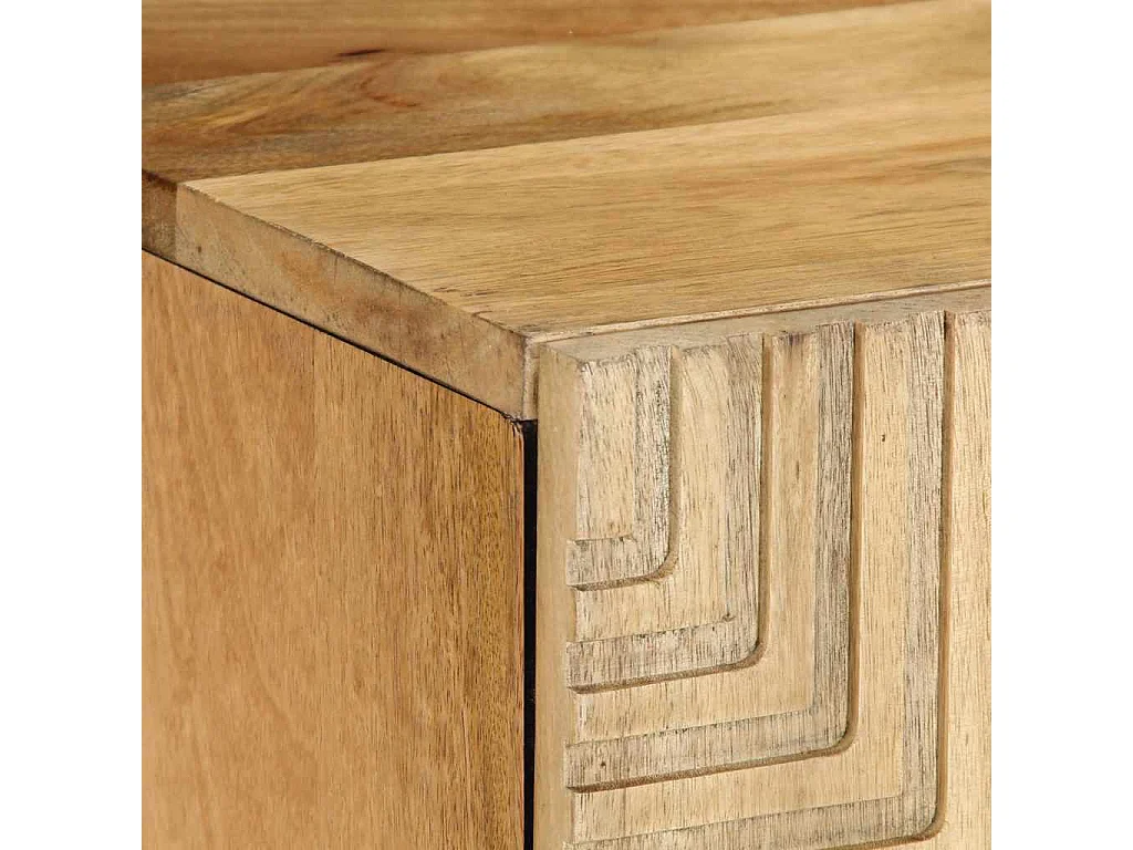 Mueble de TV marrón 105x33x46 cm Madera maciza de mango