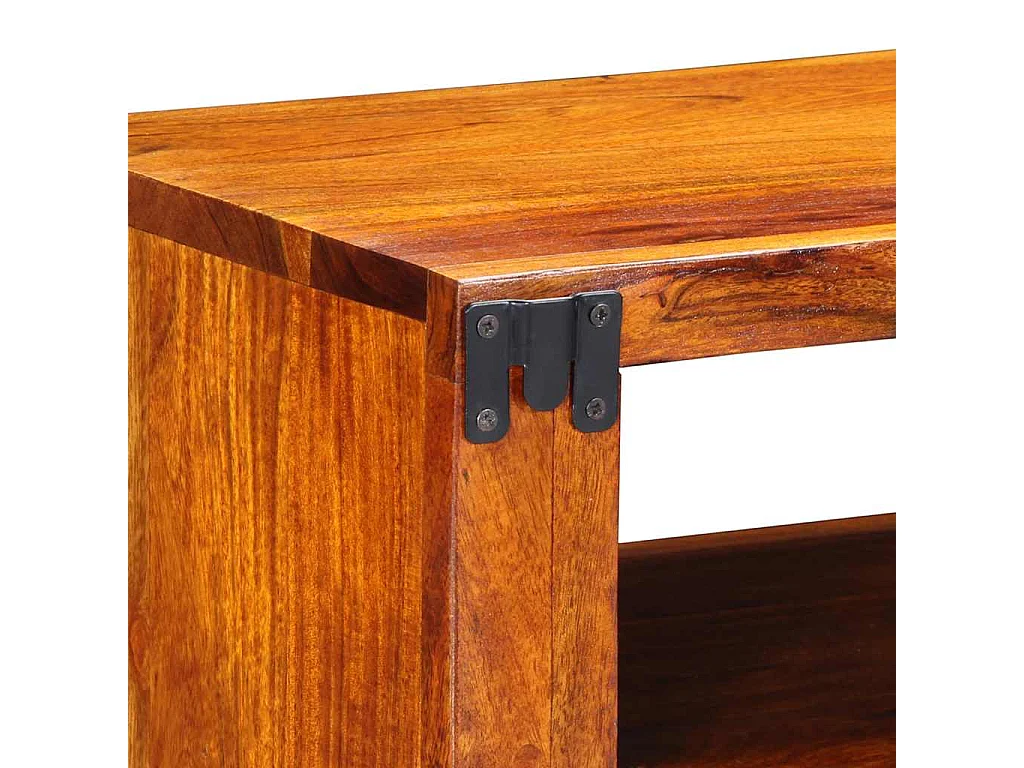 Meuble TV mural multicolore 90x30x30 bois massif d'acacia