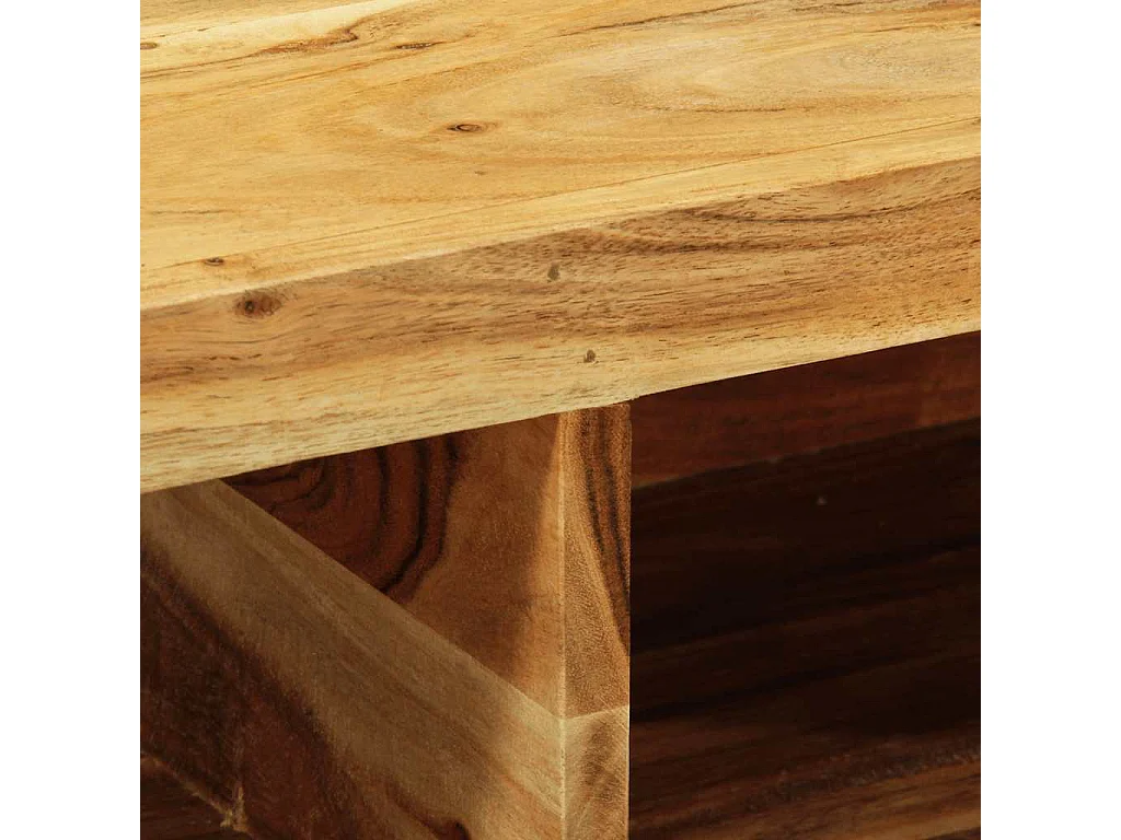 Mobile porta TV a parete 60x30x19 cm in legno massello di acacia