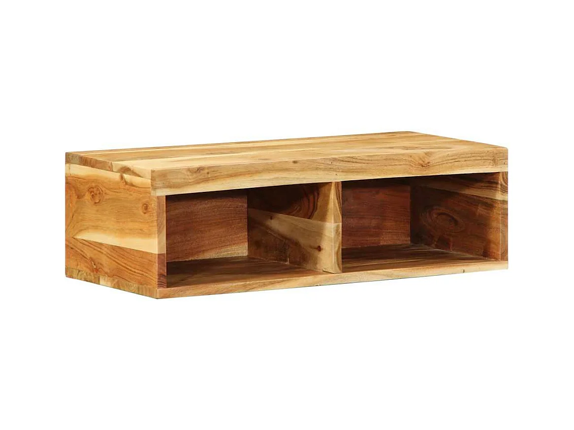 Mueble de TV de pared 60x30x19 cm madera maciza de acacia