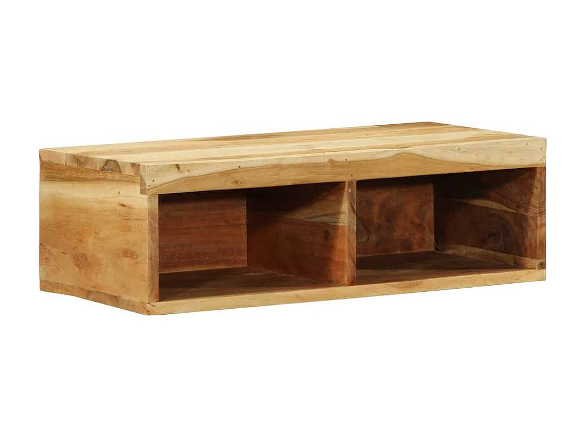 Meuble TV mural 60x30x19 cm bois massif d'acacia