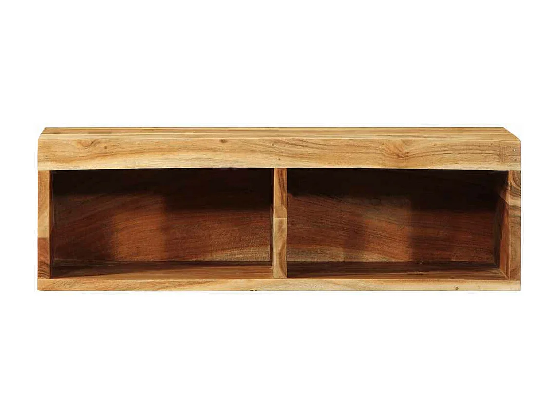 Meuble TV mural 60x30x19 cm bois massif d'acacia