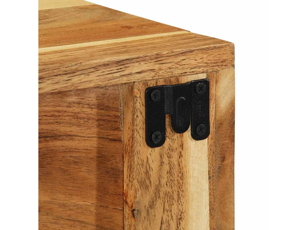 Meuble TV mural 60x30x19 cm bois massif d'acacia