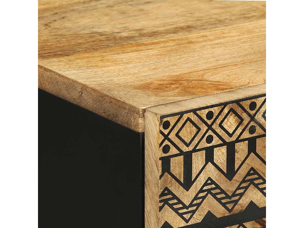 Aparador 60x33,5x75 cm madera maciza de mango crudo