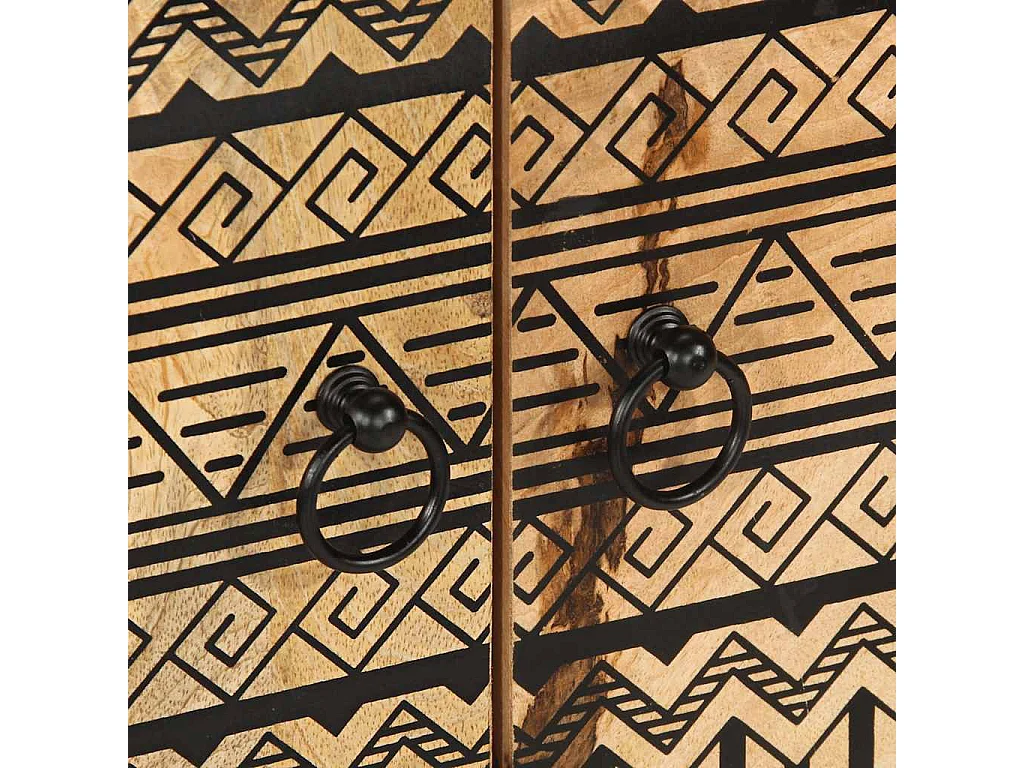 Aparador 60x33,5x75 cm madera maciza de mango crudo