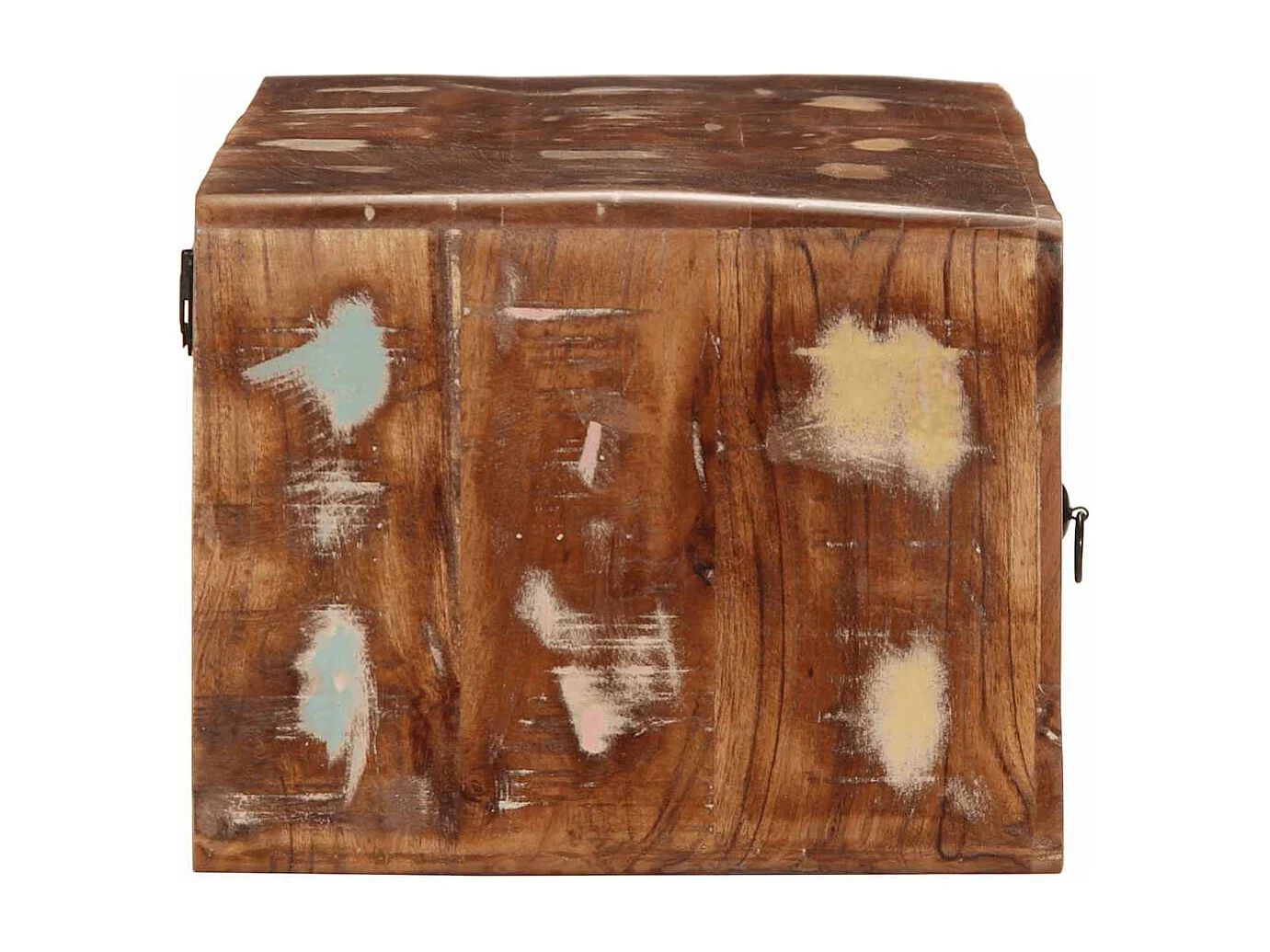 Meuble TV mural 100x32x25 cm bois massif de récupération