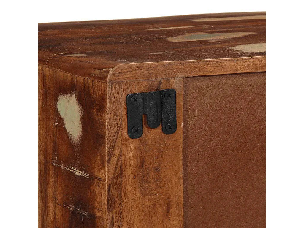 Meuble TV mural 100x32x25 cm bois massif de récupération