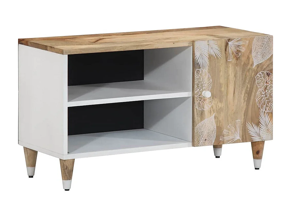 TV-meubel 80x31,5x46 cm massief mangohout