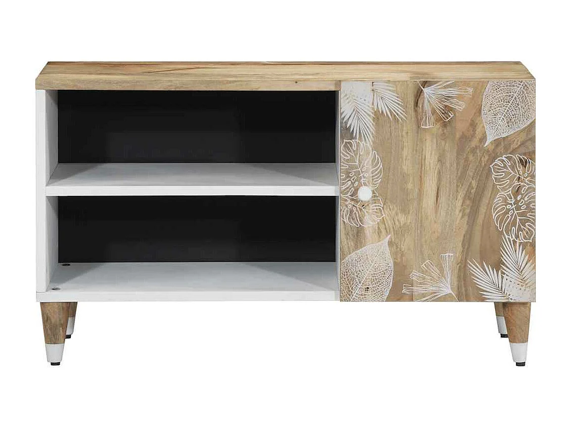 TV-meubel 80x31,5x46 cm massief mangohout