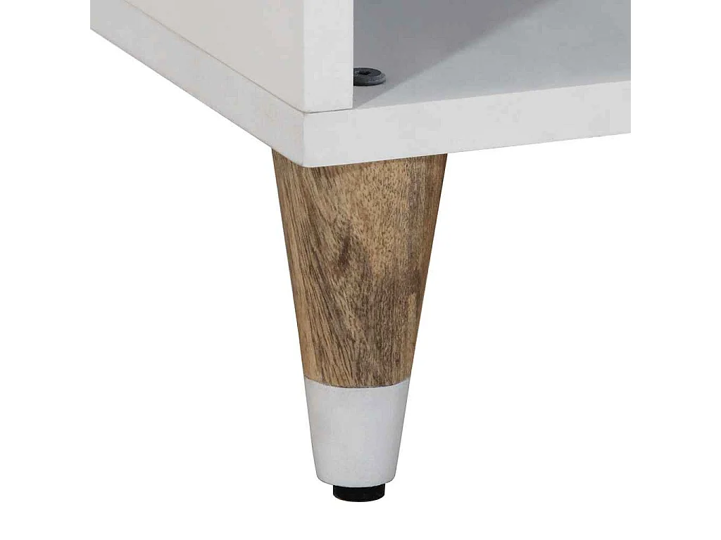 Meuble TV 80x31,5x46 cm bois massif de manguier