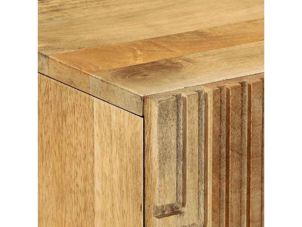 Buffet marron 60x33x100 cm bois de manguier massif