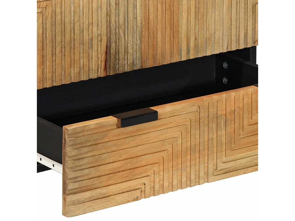 Buffet marron 60x33x100 cm bois de manguier massif