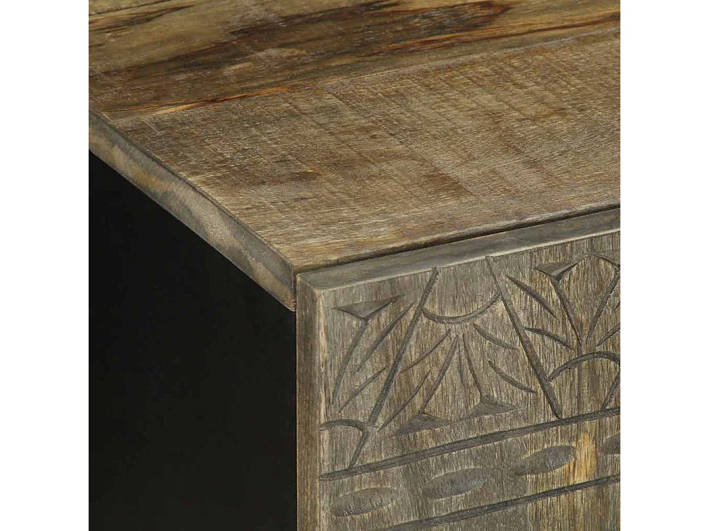 Móvel TV cinza claro 105x33,5x46 cm madeira de mangueira maciça