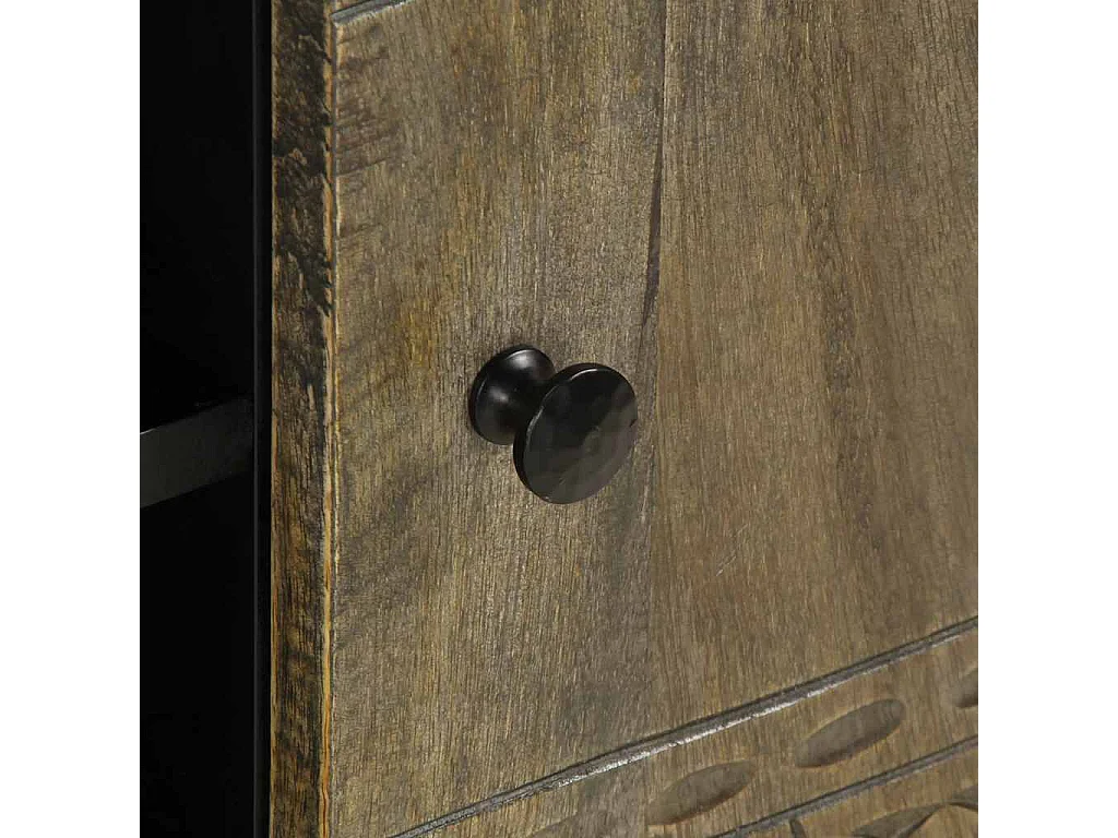 Móvel TV cinza claro 105x33,5x46 cm madeira de mangueira maciça