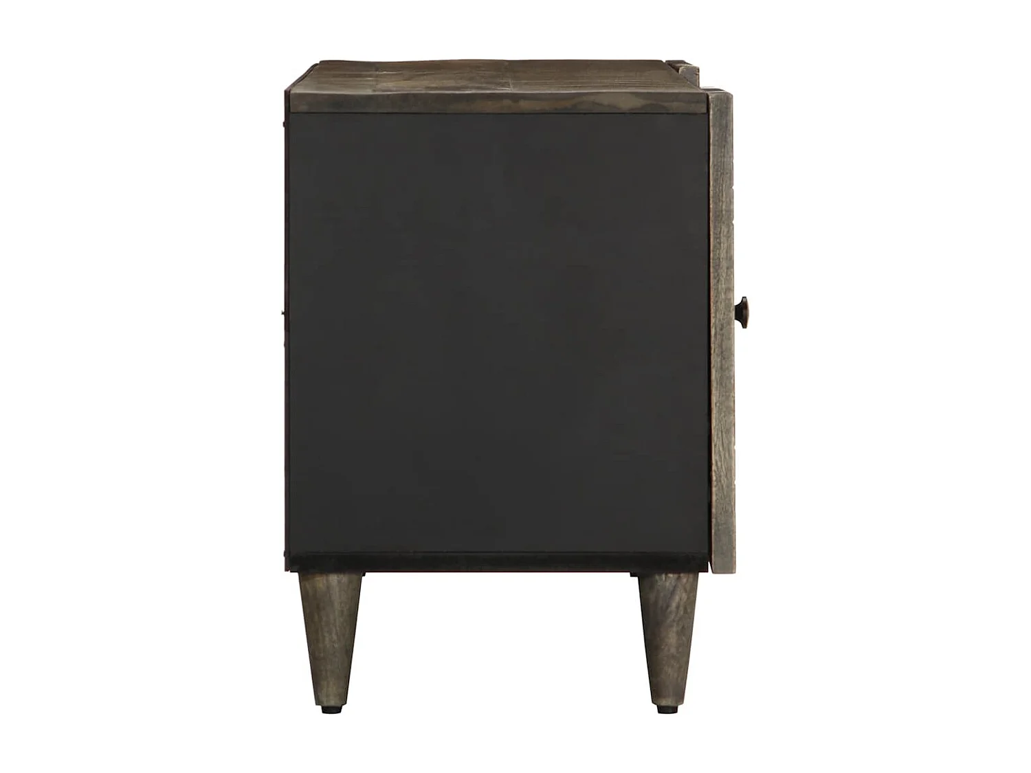 Meuble TV gris clair 105x33,5x46 cm bois massif de manguier