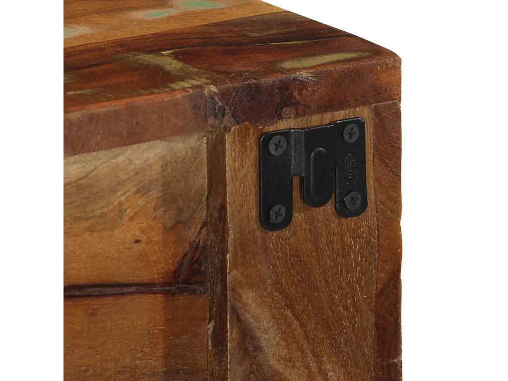 Meuble TV mural 100x30x19 cm bois massif de récupération