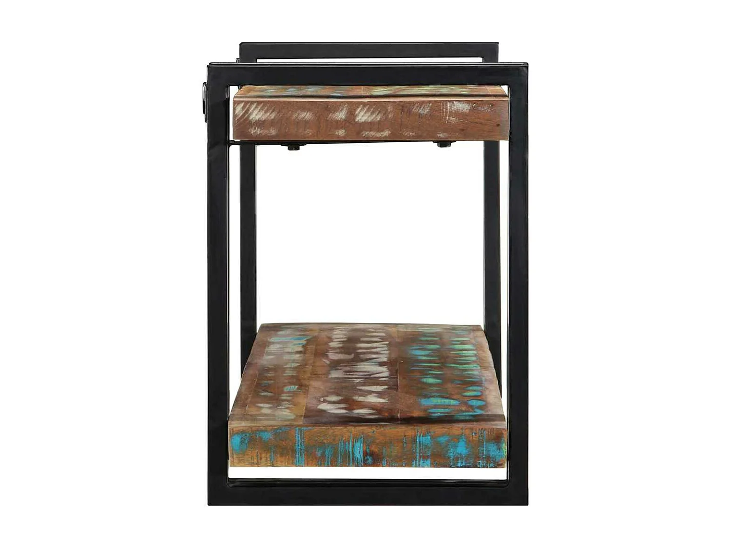 étagère murale multicolore bois massif récupération