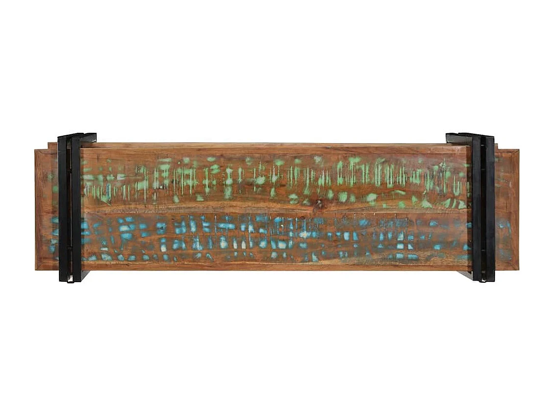 étagère murale multicolore bois massif récupération