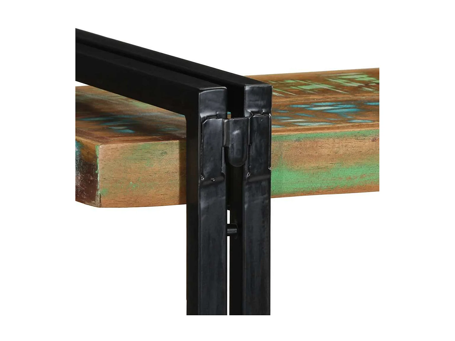 étagère murale multicolore bois massif récupération