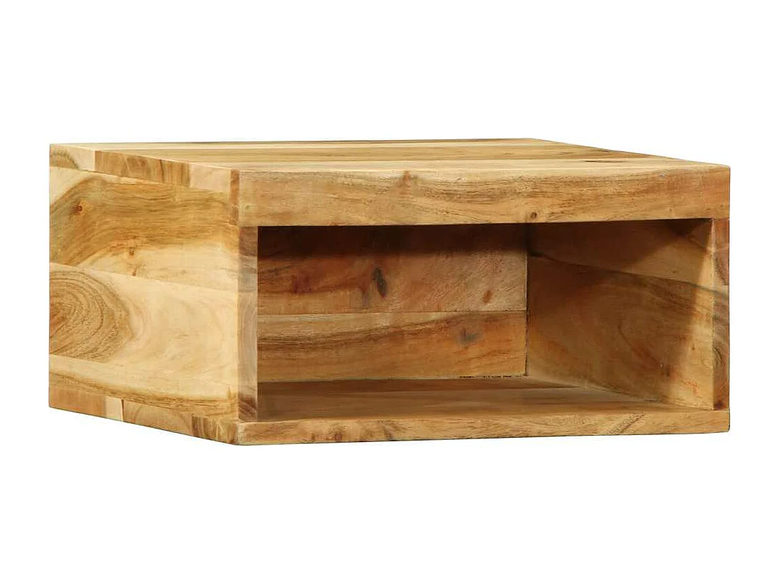 armários de TV montados na parede em madeira de acácia maciça