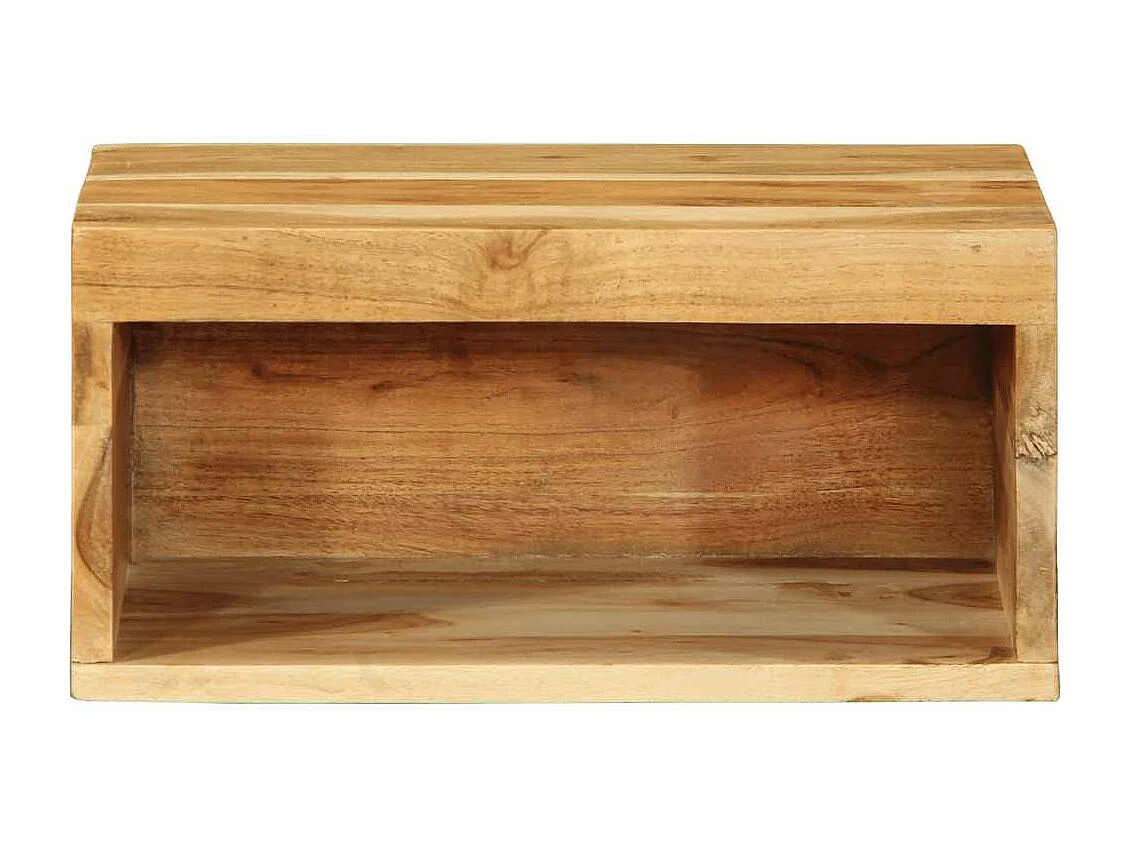 armários de TV montados na parede em madeira de acácia maciça