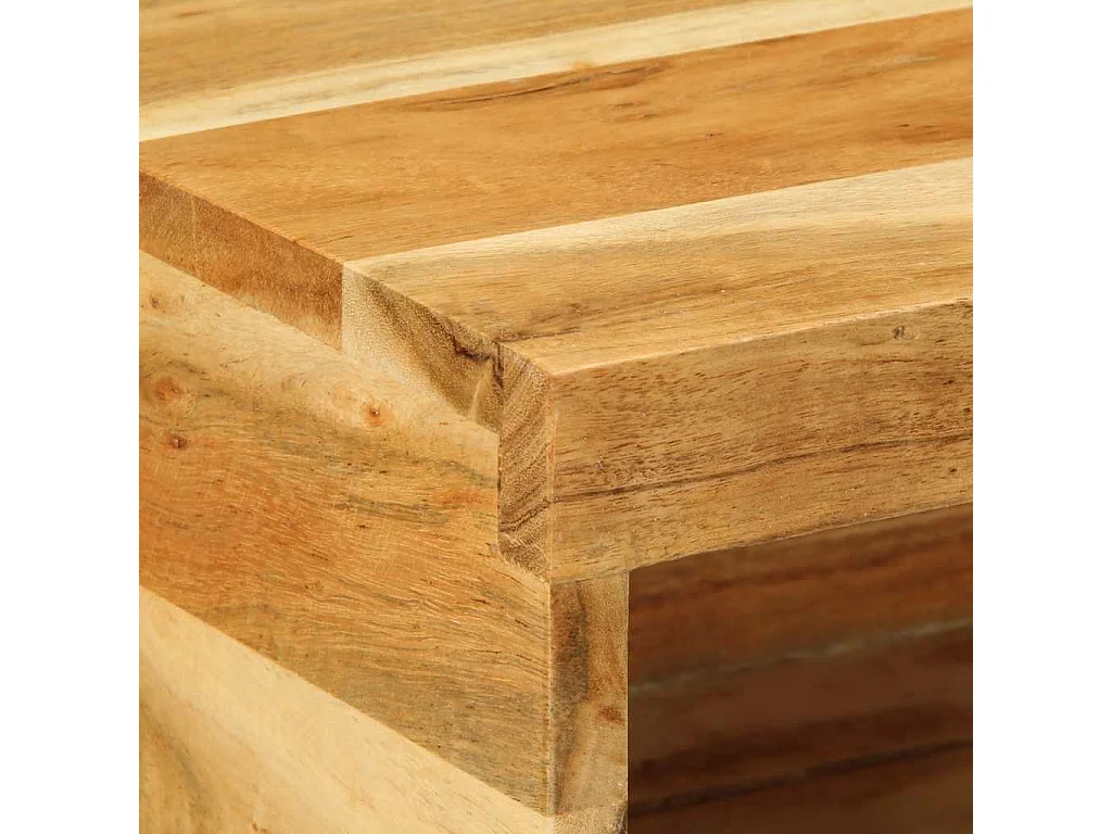 armários de TV montados na parede em madeira de acácia maciça