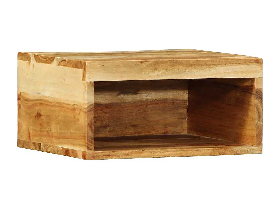 armários de TV montados na parede em madeira de acácia maciça