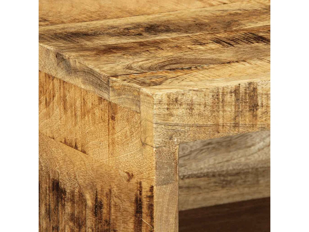 pezzi mobili porta TV a parete in legno massello di mango grezzo