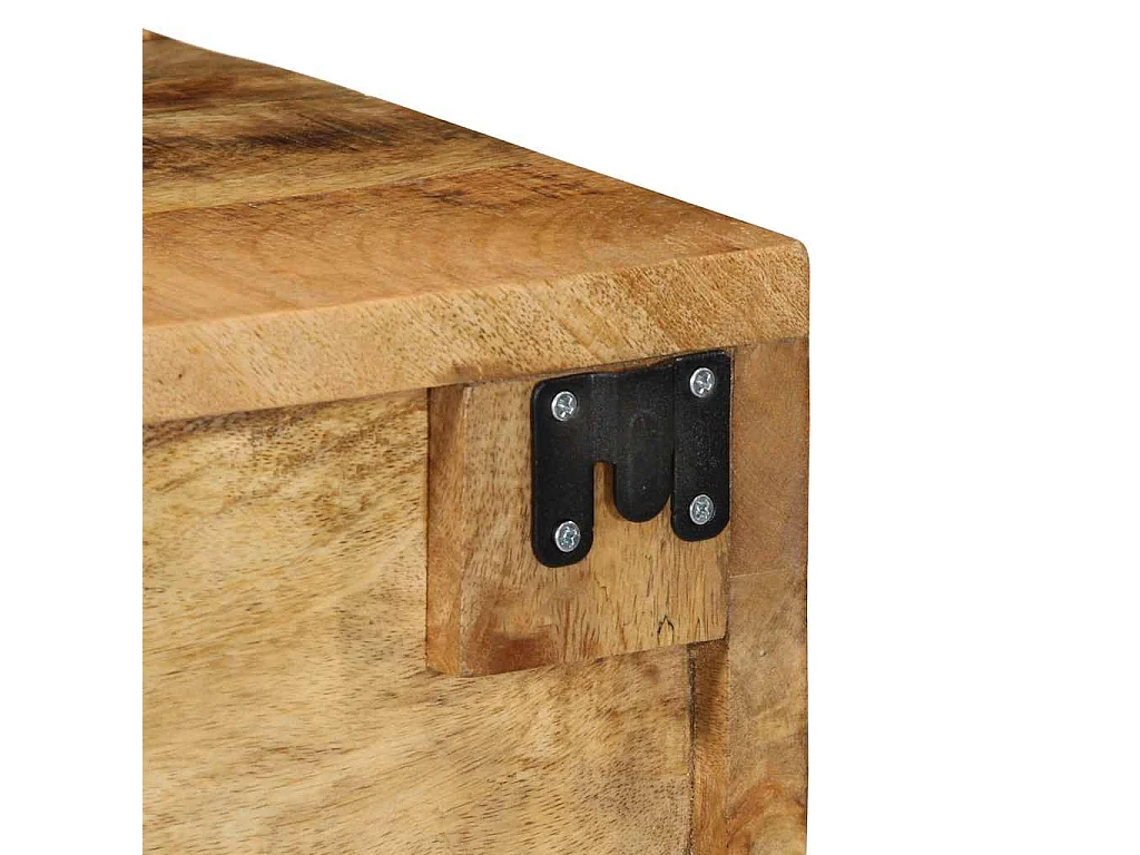 pezzi mobili porta TV a parete in legno massello di mango grezzo