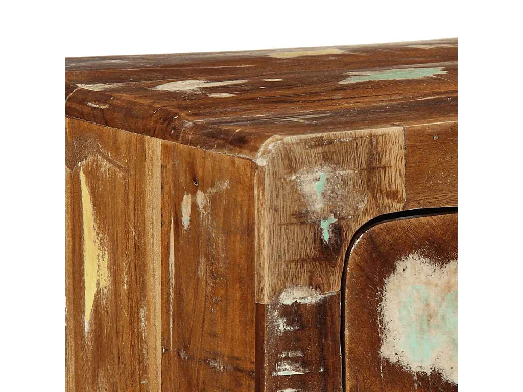 Mobile porta TV a parete 100x32x25 cm in legno massello di recupero