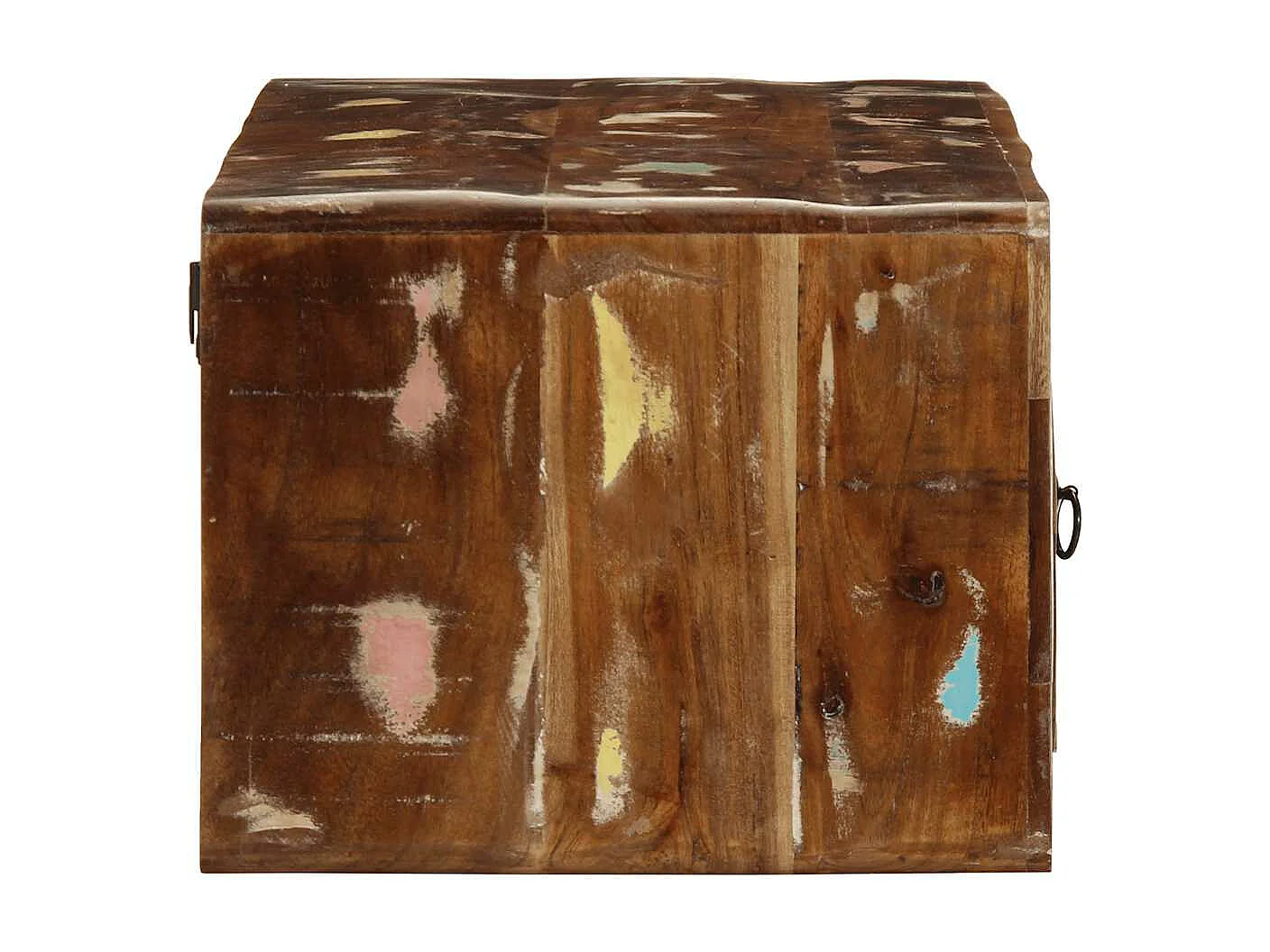 Meuble TV mural 100x32x25 cm bois massif de récupération