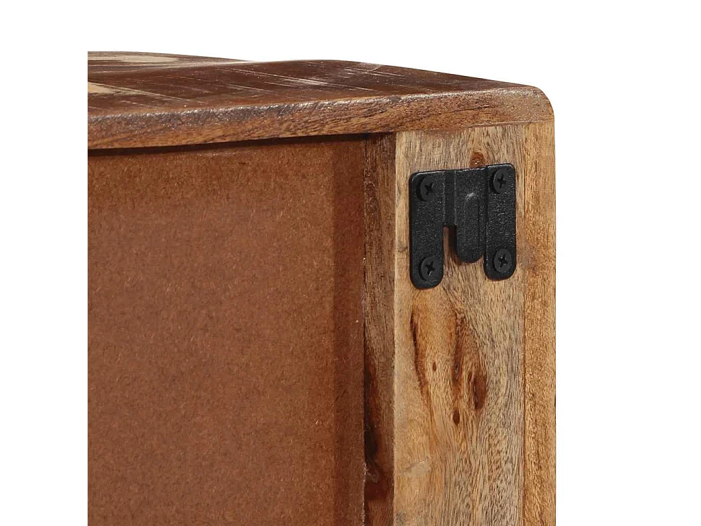 Meuble TV mural 100x32x25 cm bois massif de récupération