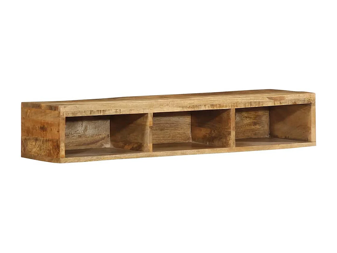 Wandmeubel TV 100x30x19 cm massief ruw mangohout