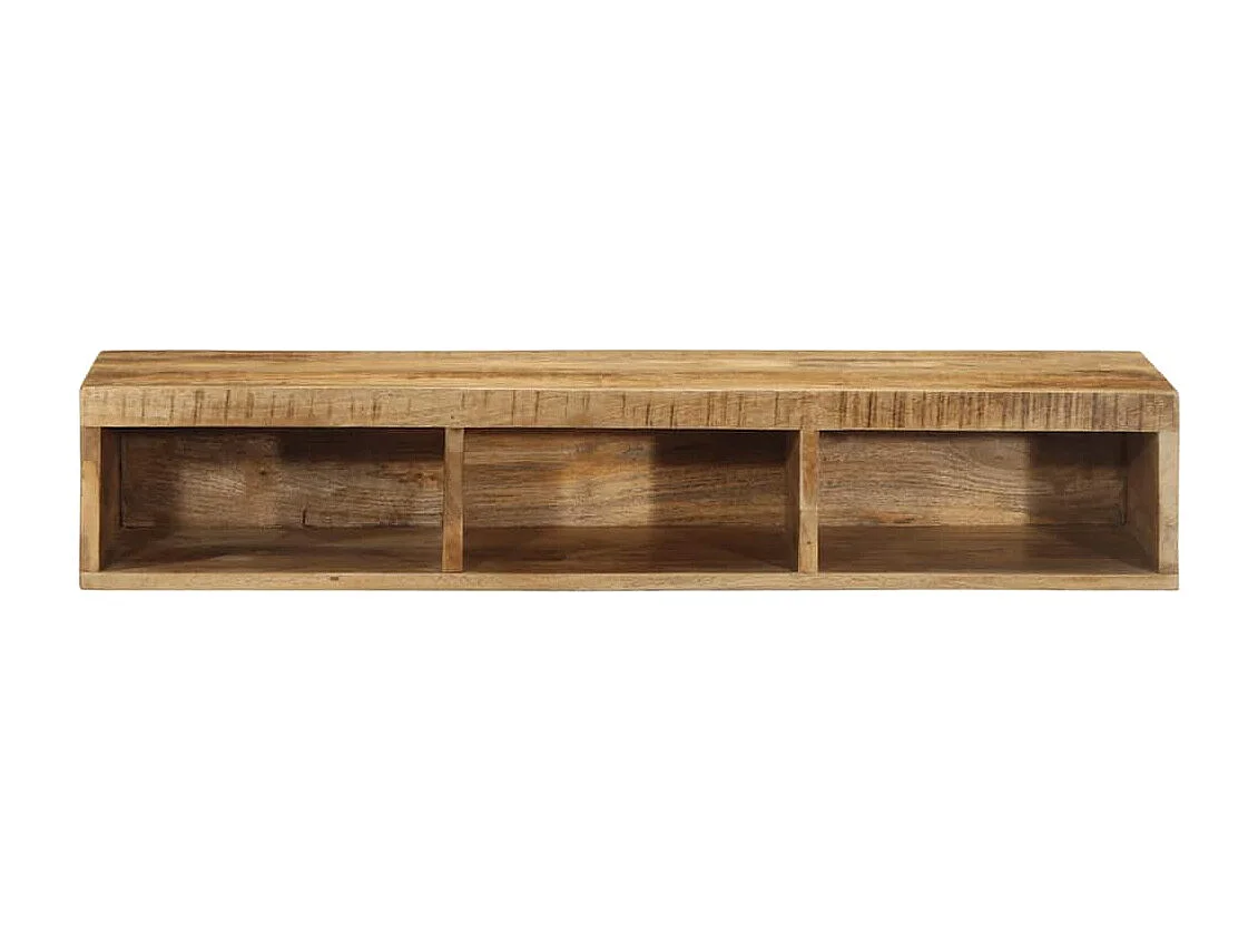 Wandmeubel TV 100x30x19 cm massief ruw mangohout