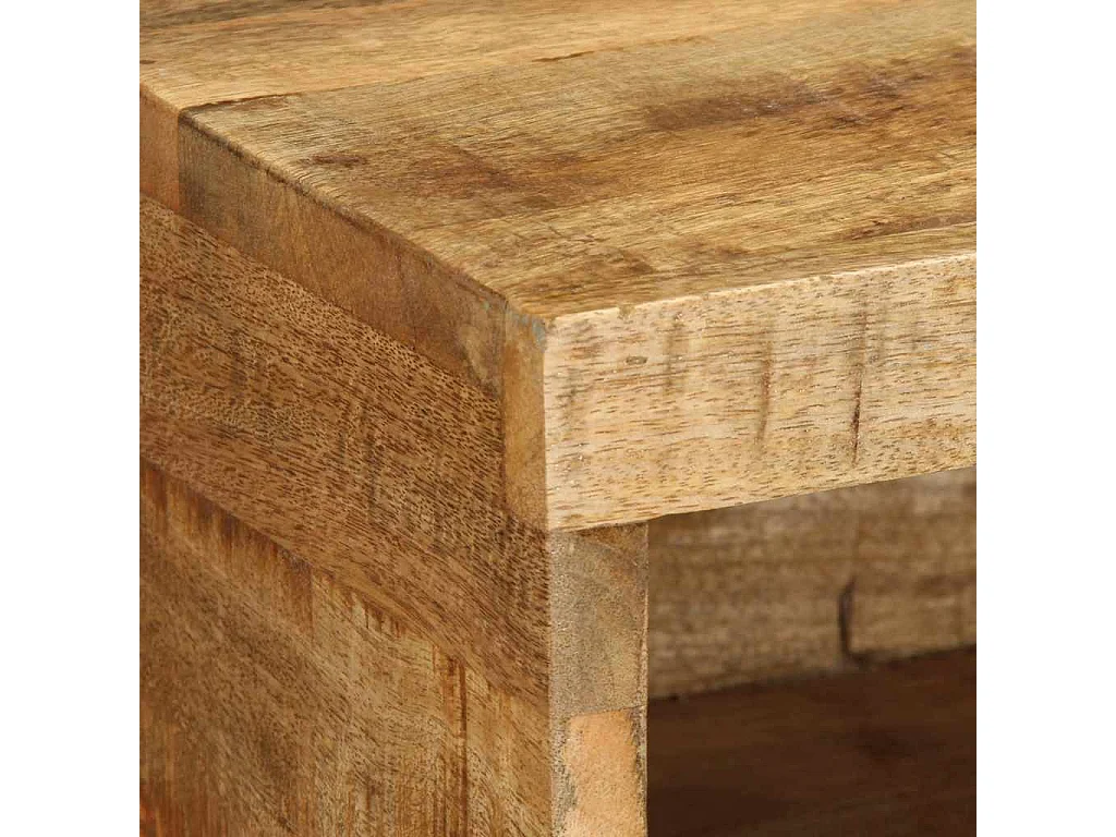 Wandmeubel TV 100x30x19 cm massief ruw mangohout