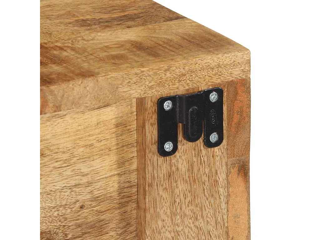 Wandmeubel TV 100x30x19 cm massief ruw mangohout