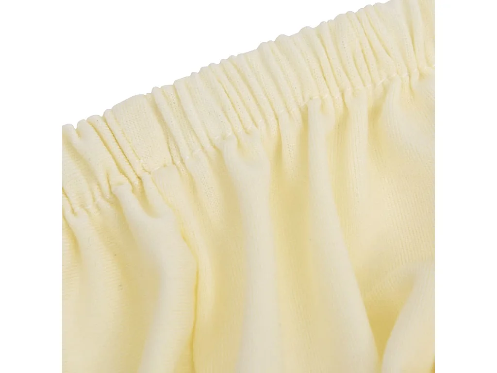 Copridivano elasticizzato 3 posti in jersey di poliestere color crema