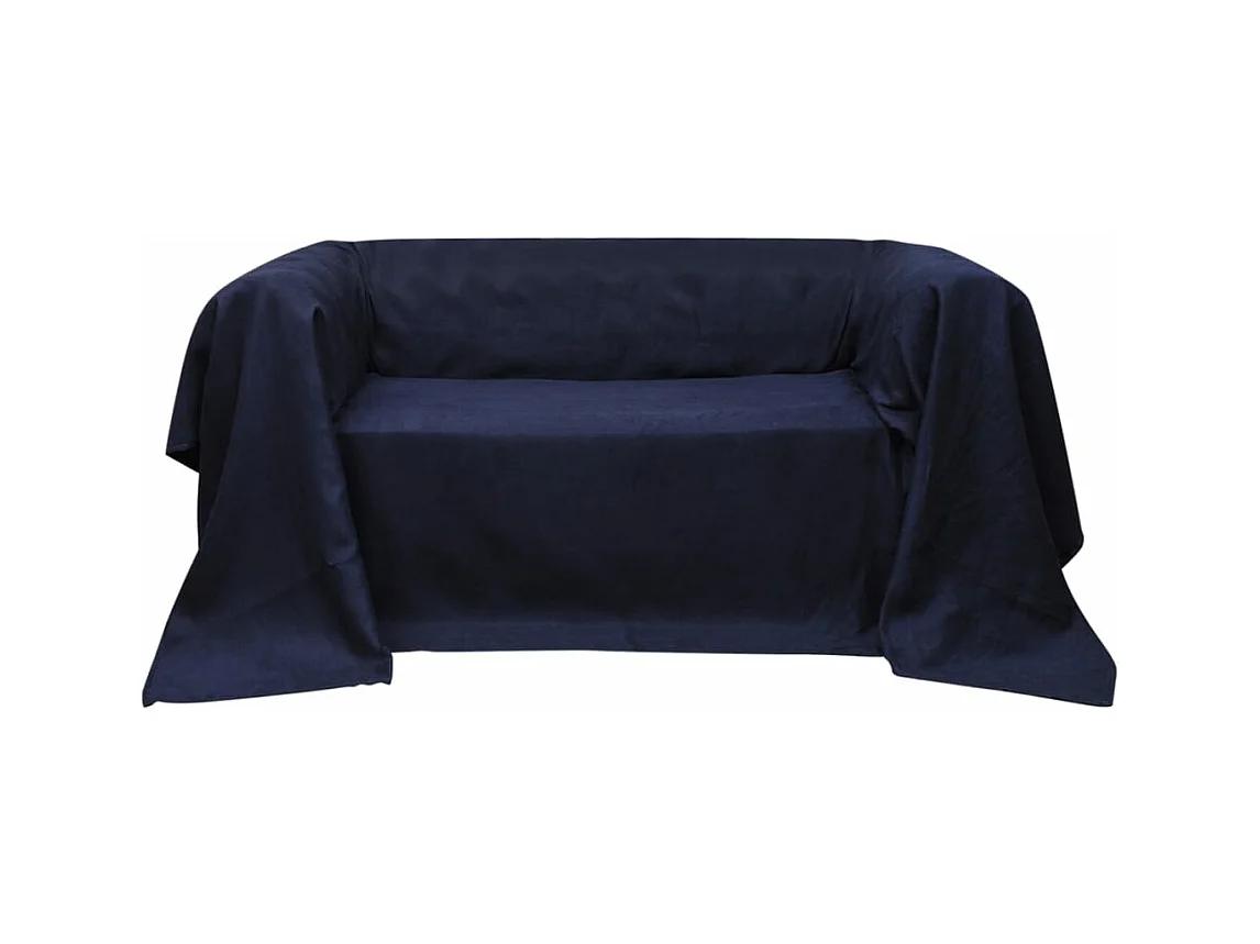 Copridivano microsuede blu navy 210x280 cm