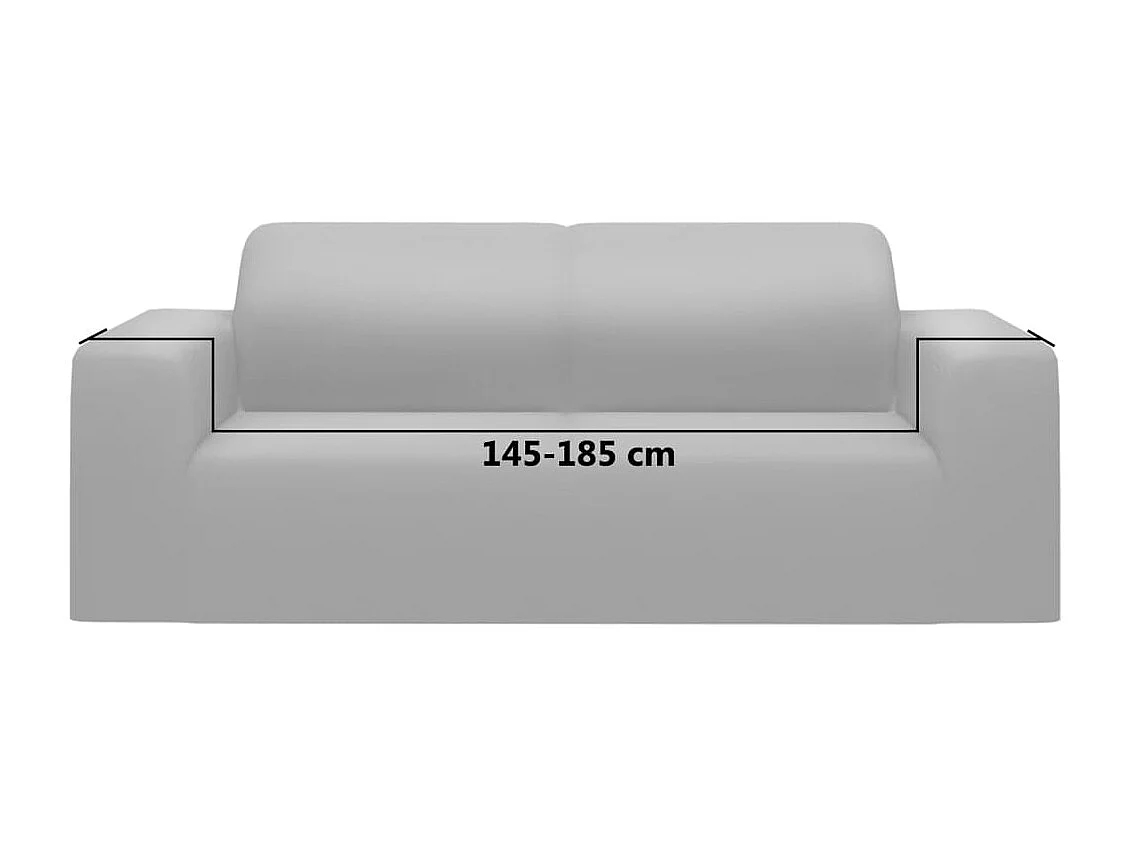 Stretch Sofahoes 2-Zits Grijs Polyester Jersey