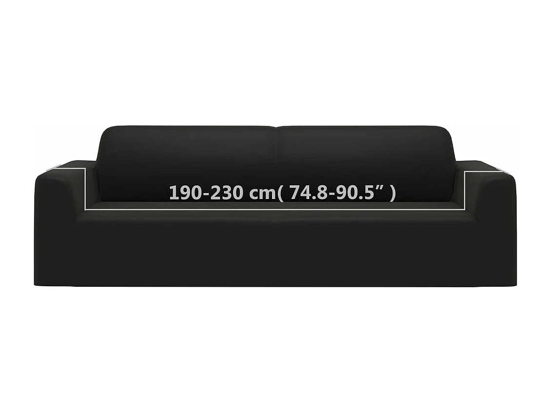 Capa elástica para sofá de 2 lugares em jersey de poliéster creme