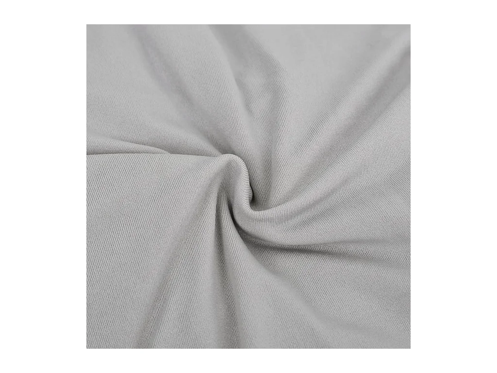 Stretch-Sofabezug 4-Sitzer Grau Polyester Jersey